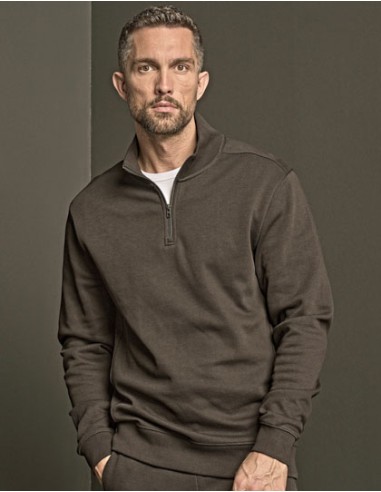 TEE-5506-Ribbed Interlock Half Zip